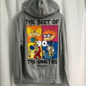 Nickelodeon Best Of The 90's
Hoodie Full Zip Size Large Gray